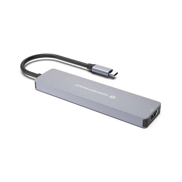 Docking Usb-c  7-in-1 Conceptronic Donn28g 1xhdmi 4k 2xusb-a 3.0 2xusb-c Pd 100w 1xsd 1xmicrosd