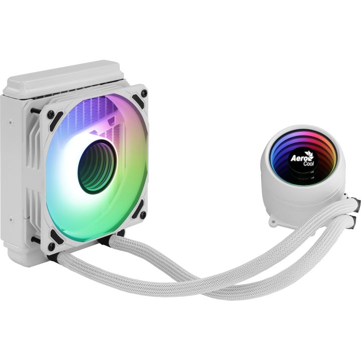 Sistema De Refrigeracion Liquida Aerocool Mirage L120 White 1x12cm Infinity Mirror Rgb-a (adressable) Tpd 200w Para Procesado