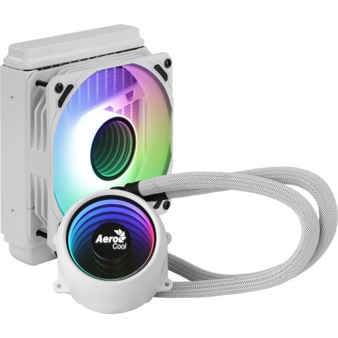 Sistema De Refrigeracion Liquida Aerocool Mirage L120 White 1x12cm Infinity Mirror Rgb-a (adressable) Tpd 200w Para Procesado