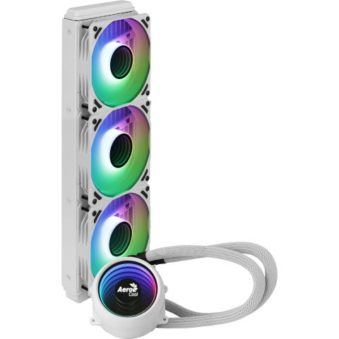 Sistema De Refrigeracion Liquida Aerocool Mirage L360 White 3x12cm Infinity Mirror Rgb-a (adressable) Tdp 550w Para Procesado