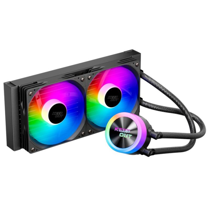 Sistema De Refrigeracion Liquida Keep Out Xwc-240 Argb Intel Y Amd Ventilador 2x120mm Color Negro