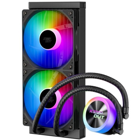Sistema De Refrigeracion Liquida Keep Out Xwc-240 Argb Intel Y Amd Ventilador 2x120mm Color Negro