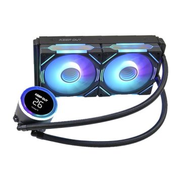 Sistema De Refrigeracion Liquida Keep Out Xwc-240 Pro Argb Intel Y Amd Vent.  2x120mm Display Tempcolor Negro 2