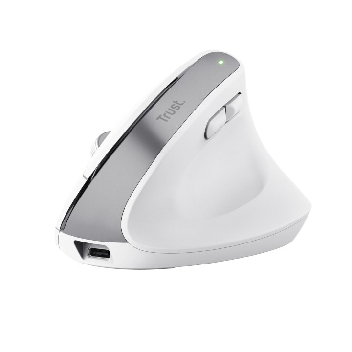 Mouse Trust Wireless Ergo Bayoii+ 25399 Multidispositivo Rf 2.4ghz Y 2xbt Dpi Ajustable 800-2400ppp 6 Botones Carga Usb-c Bla