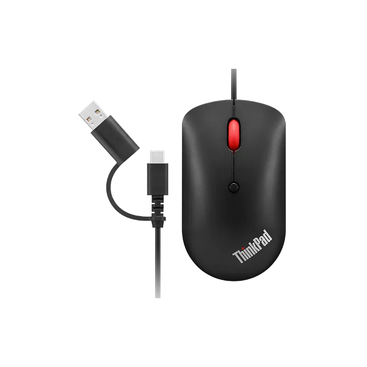 Mouse Lenovo Thinkpad Compact Usb-c (con Adaptador Para Usar Con Usb-a)
