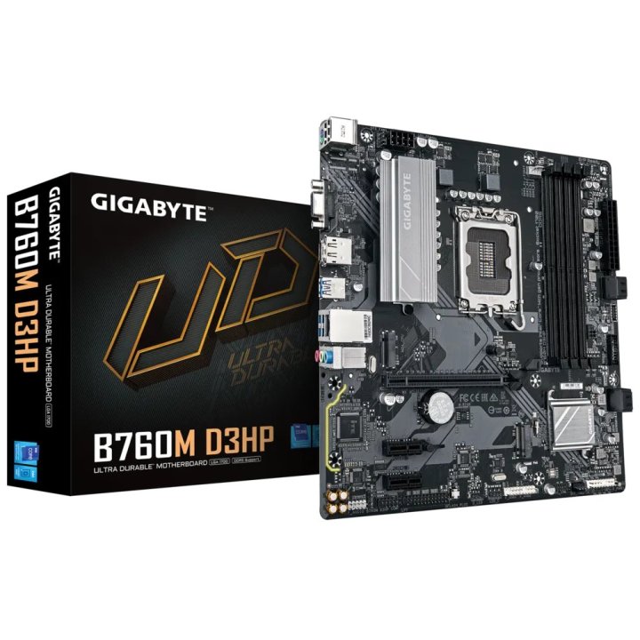 Pb Gigabyte B760m D3hp M-atx Skt 1700 4xddr5 5600mhz Dp Hdmi Vga Lan 2xm.2 1xusb-c
