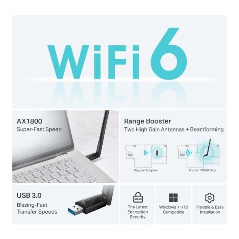 Usb Wifi 6 Tplink Archer Tx35u Plus Ax1800...