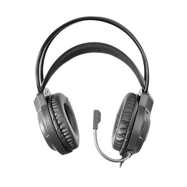Headset Mars Gaming Mh124 Frgb Jack 3.5mm Alimentacion Usb Control Volumen Color Negro