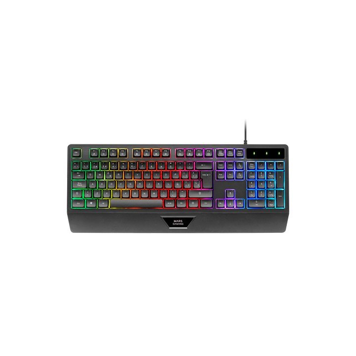 Teclado Mars Gaming Mk124es H-mech Frgb Rainbow Color Negro