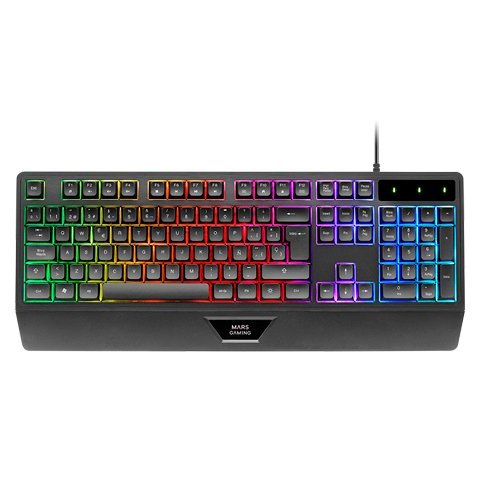 Teclado Mars Gaming Mk124es H-mech Frgb Rainbow Color Negro
