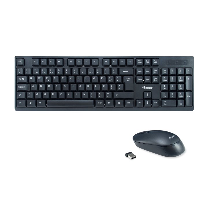 Teclado Y Mouse Equip Life Wireless Combo 2.4ghz Color Negro Portugues 245221