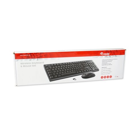 Teclado Y Mouse Equip Life Wireless Combo 2.4ghz Color Negro Portugues 245221
