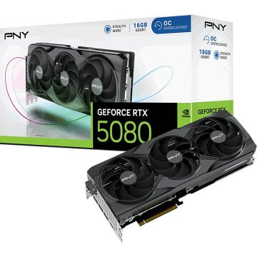 Vga Pny Geforce Rtx 5080 Oc 16gb Ddr7 3xdp 1xhdmi Reloj...