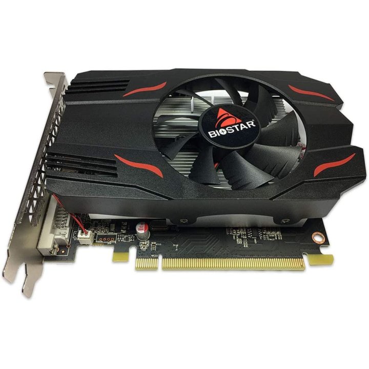 Vga Biostar Rx550-4gb  Gddr5, Pcie3 2xhdmi Dp Dvi Reloj 1183mhz Cuda 512 128bits 
