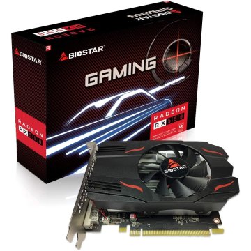 Vga Biostar Rx550-4gb  Gddr5, Pcie3 2xhdmi Dp Dvi Reloj 1183mhz Cuda 512 128bits