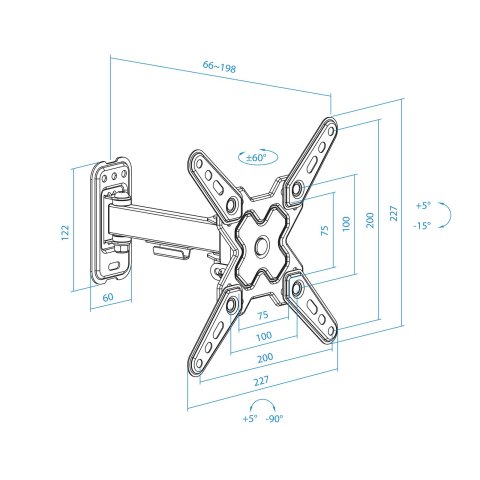 Soporte De Pared Tooq Lp1343tn-b Para Pantalla...