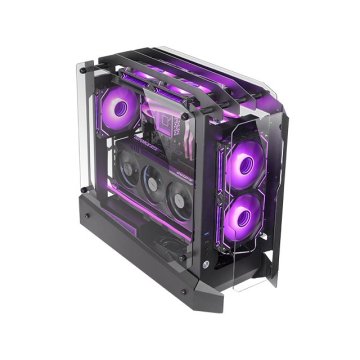 Caja Atx Semitorre Gaming Mars Gaming Mcedge Diseño Open Air Cristal Templado Gpu 390mm 1x3.5 3x2.5 Negro