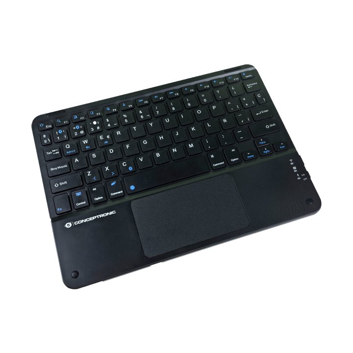 Teclado Mini Bluetooth 10" Conceptronic Con Touchpad Tobin01es