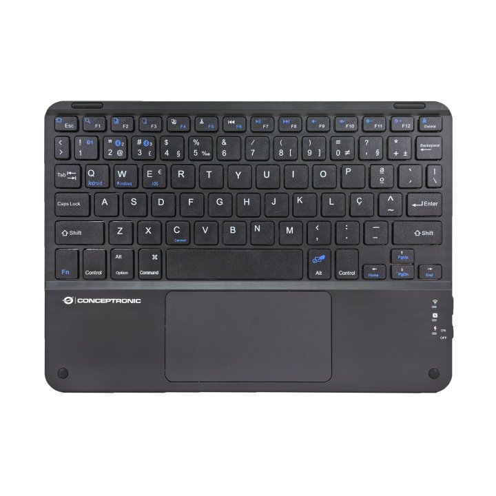 Teclado Mini Bluetooth 10" Conceptronic Portugues Con Touchpad Tobin01pt
