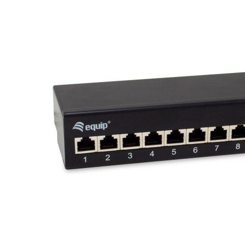 Patch Panel De Sobremesa Equip Cat.6a Apantallado 12 Puertos Color Negro (ral 9005)