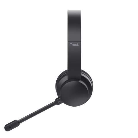 Headset Trust Ayda 25463 Wireless Supraaural Microfono Con Cancelacion De Ruido Y Diadema Ajustable 