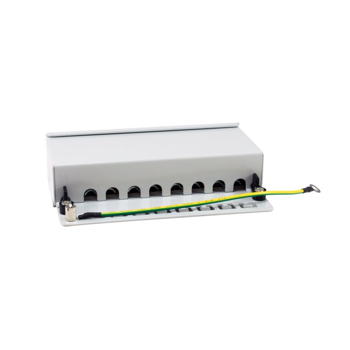 Patch Panel De Sobremesa Equip Cat.6a Apantallado 8 Puertos Color Gris Claro (ral 7035)