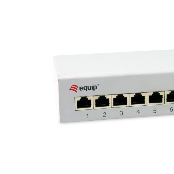 Patch Panel De Sobremesa Equip Cat.6a Apantallado 8 Puertos Color Gris Claro (ral 7035)