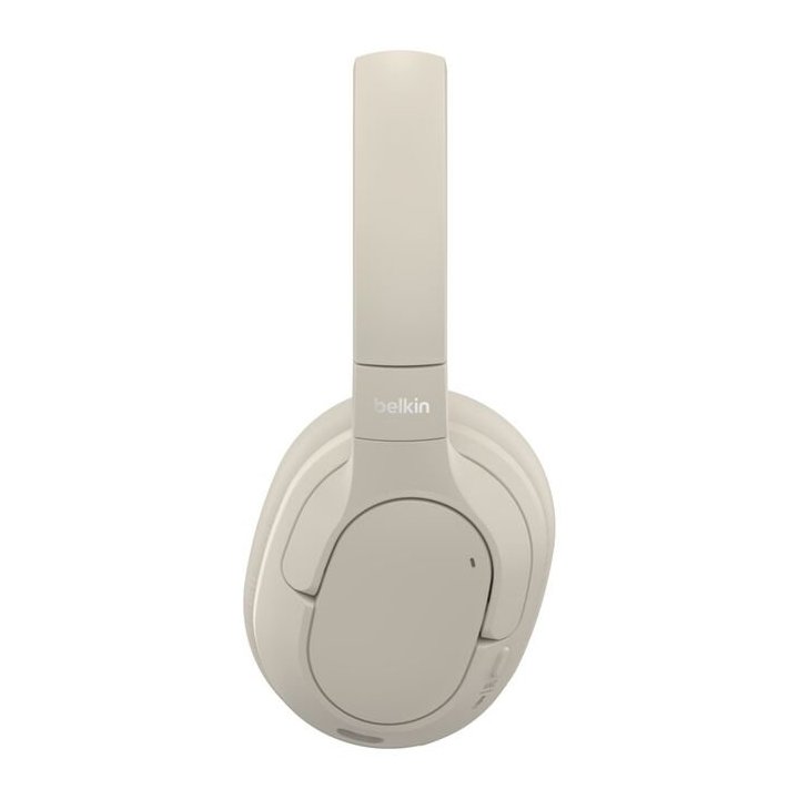 Headset Bluetooth Belkin Aud008hqsa Circumaural Con Cancelacion Ruido Carga Por Usb-c Blanco