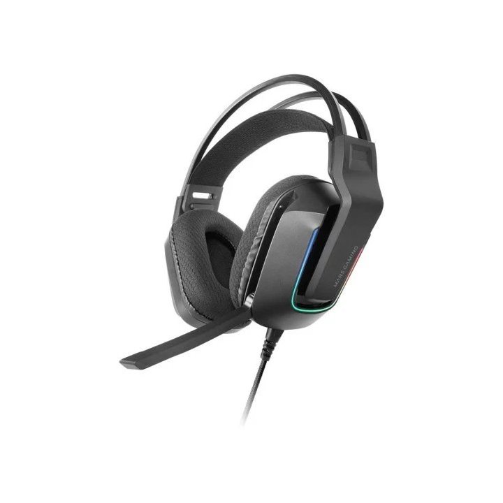Headset Mars Gaming Mhstrike Frgb Jack 3.5mm Alimentacion Usb Control Volumen Color Negro