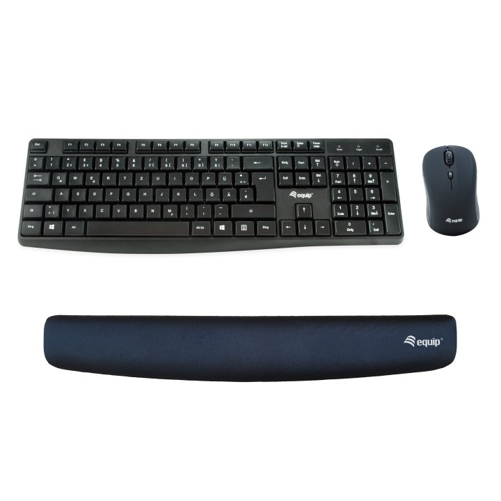 Reposamuñecas De Gel Para Teclado Equip Life Color Negro                                            