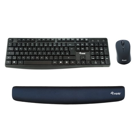 Reposamuñecas De Gel Para Teclado Equip Life Color Negro                                            