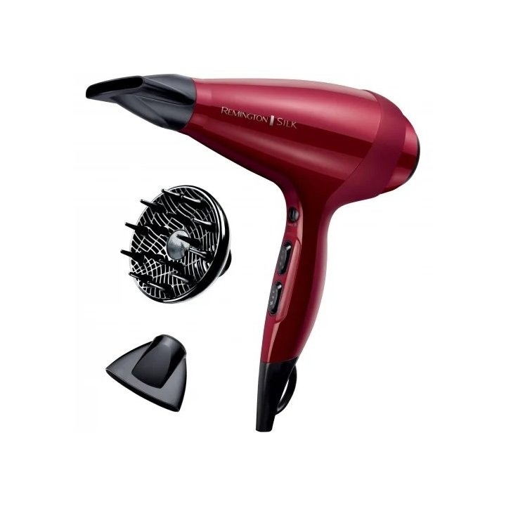 Secador De Pelo Remington Ac9096 Ionico Ac Silk Filtro Ceramico Con Seda 2400w Color Burdeos