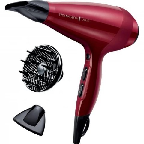 Secador De Pelo Remington Ac9096 Ionico Ac Silk Filtro Ceramico Con Seda 2400w Color Burdeos