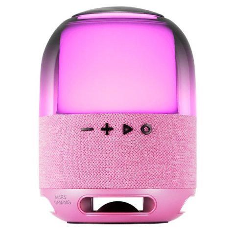 Altavoz Bluetooth Portable Mars Gaming Msflowp Rosa 15w Deepbass Bt Microsd Rgb 360 Bat 6h