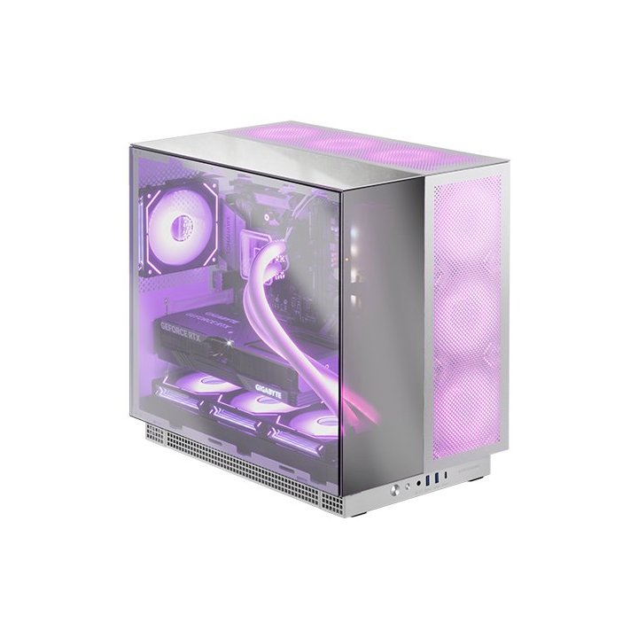 Caja E-atx Torre Gaming Mars Gaming Mcnova3 Cristal Cromado 2x3.5 3x2.5” 1xusb-c Gpu Max 425mm Aluminio