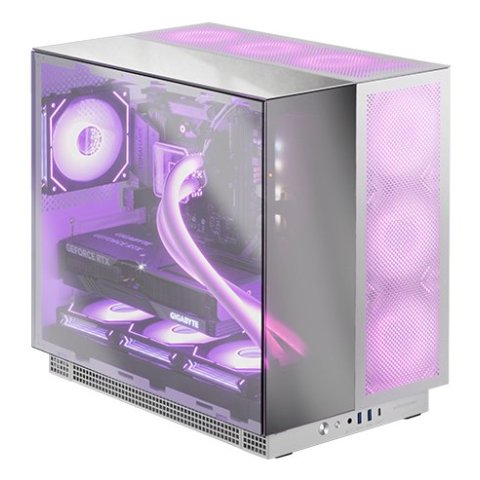 Caja E-atx Torre Gaming Mars Gaming Mcnova3 Cristal Cromado 2x3.5 3x2.5” 1xusb-c Gpu Max 425mm Aluminio