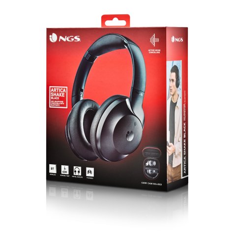 Headset Ngs Articashake Bluetooth 5,3ble Y Anc Supraural-plegable Bat 400mah Cancelacion De Ruido