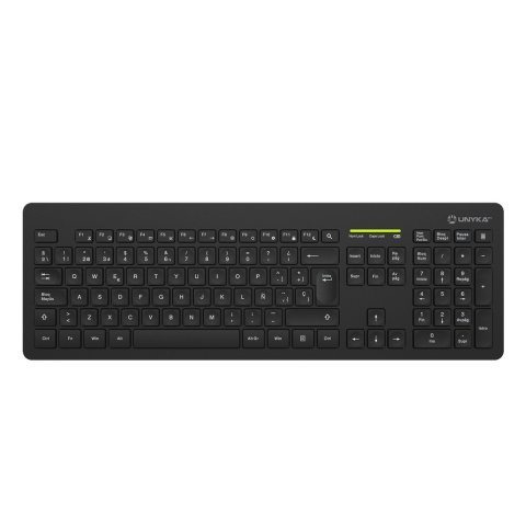 Teclado Y Mouse Unykach Wireless Mk212 Pro Slim 2.4g 1600dpi Nano Receptor Ultradelgado