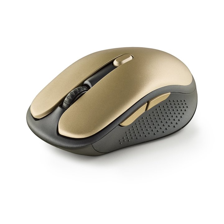 Mouse Ngs Wireless Evorustgold Recargable Con Teclas Silenciosas Oro