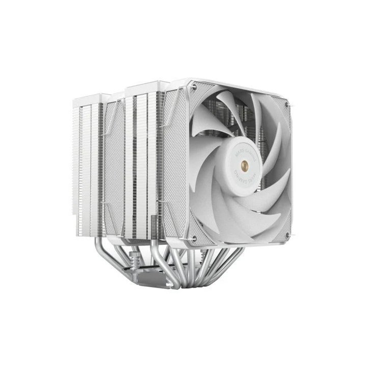 Ventilador Con Disipador De Cpu Mars Gaming Mcpuxu6w  Doble Ventilador Fbd Cobre Multisocket Tpd 350w Blanco