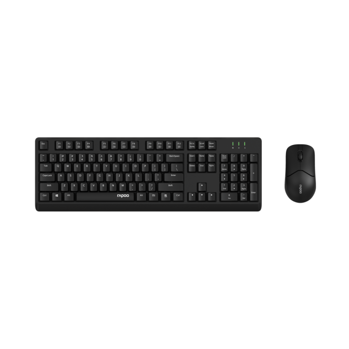 Teclado Y Mouse Rapoo Wireless X1500 2,4ghz 1200 Dpi Nano Usb Color Negro