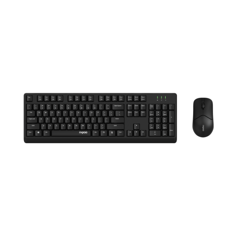 Teclado Y Mouse Rapoo Wireless X1500 2,4ghz 1200 Dpi Nano Usb Color Negro