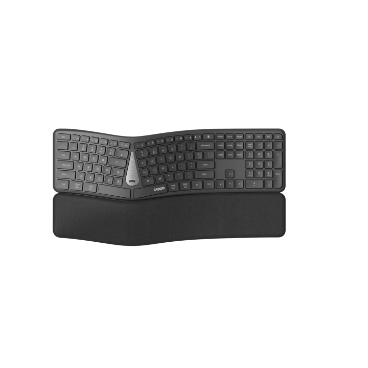 Teclado Y Mouse Rapoo Wireless Y Bluetooth 8810me 2,4ghz Bt 4.0 Bt 5.0 1600dpi Ergonomico Color Negro Multi Mode