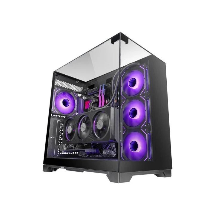 Caja Atx Semitorre Gaming Mars Gaming Mcvision Triple Cristal Templado Gpu 415mm 1x3.5 3x2.5 Negro