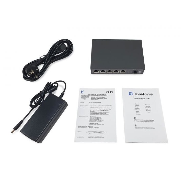 Switch Poe Level One Gep-0625 6p 2.5gbe 4p Poe...