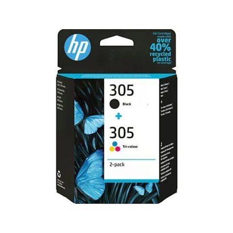 Cartucho Hp Nº 305 Pack Color Y Negro 6zd17ae