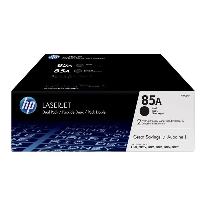 Toner Hp Laserjet Hp 85a Negro Pack De 2 Ce285ad