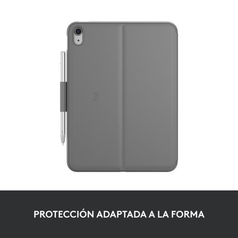 Teclado Bluetooth Funda Logitech Slim Folio Para Ipad 10  Gen Color Gris