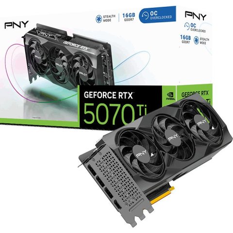Vga Pny Geforce Rtx 5070 Ti Oc 16gb Ddr7 3xdp 1xhdmi 2.3 Ghz Cuda 8960 256bit 300w