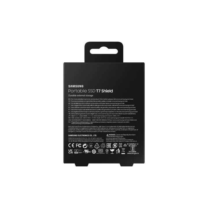 Disco M.2 Externo T7 Shield Pcie Nvme Usb 3.2 Samsung Mu-pe4t0s eu 4tb Black